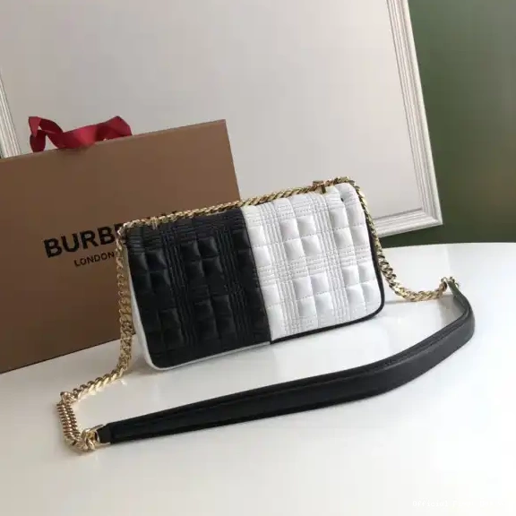 Official FirstBag Ru Two-tone Lola Lambskin Check Bag Small BURBERRY Quilted 0510